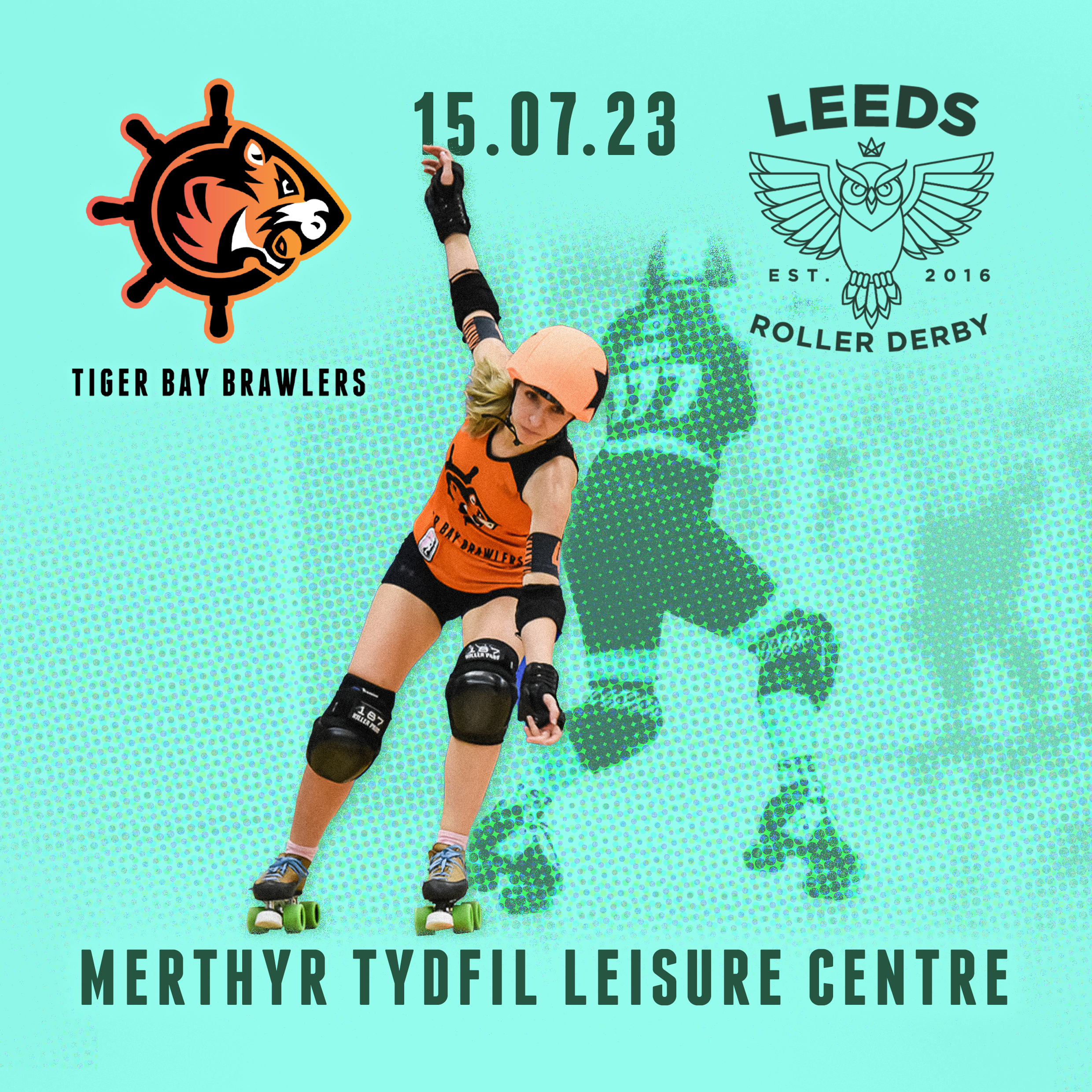 Promotional poster photo for home game in Merthyr Tydfil against Leeds on 15th July 2023